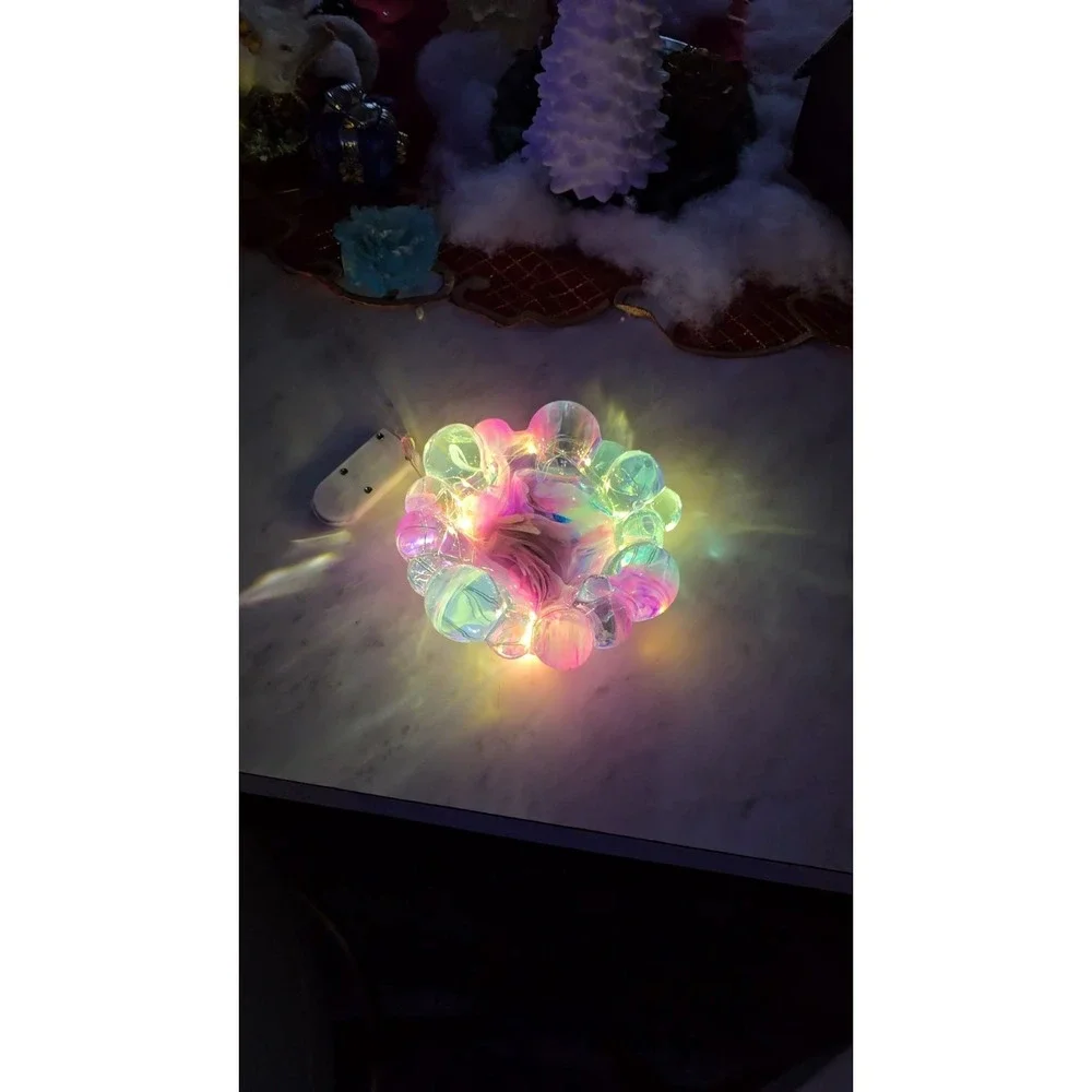 Handmade Resin‎ Light Up Bubble Bowl Trinket Jewelry Holder